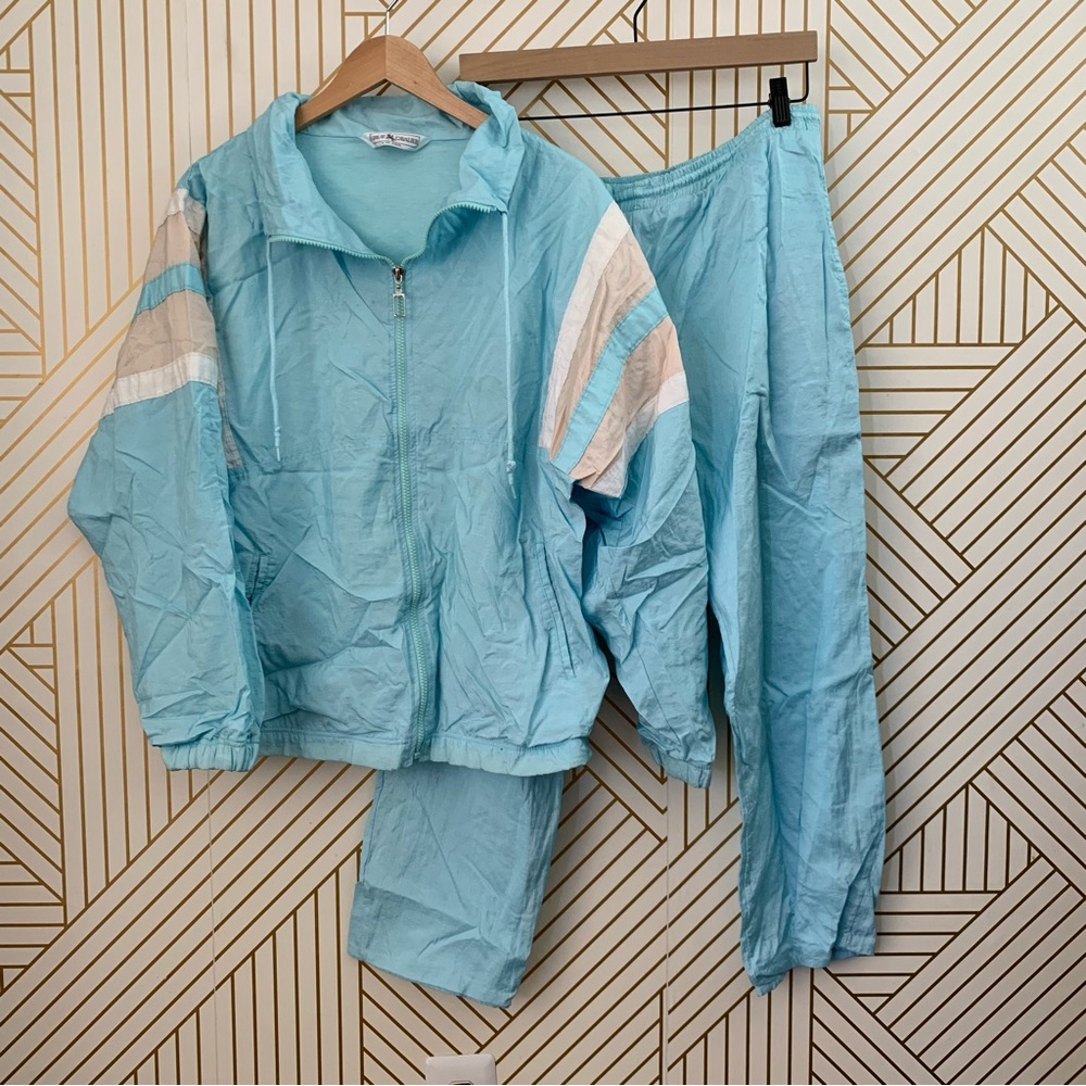 Vintage 1980s-1990s Great Cavalier by St Paul set Windbreaker track suit set L - Picture 2 of 11